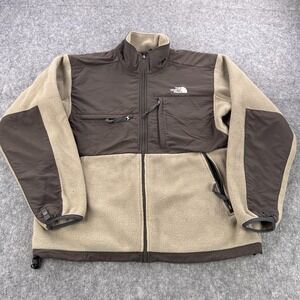 The North Face Jacket Mens Medium Brown Tan Denali Polartec Fleece Pit Zips
